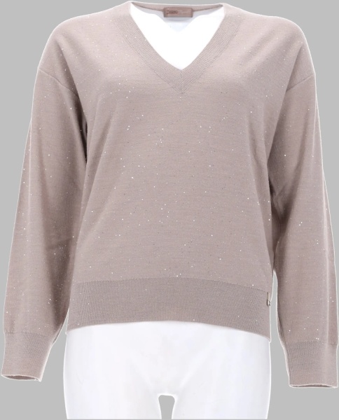 Pulovere Maglia Con Scollo A V