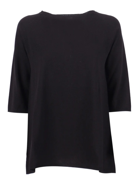 Pulovere Seamless plain-knit crew neck with an A-line silhouette