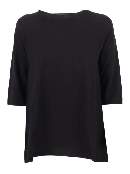Pulovere Seamless plain-knit crew neck with an A-line silhouette