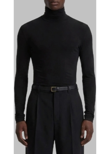 Pulovere Stretch Jersey Turtleneck Top