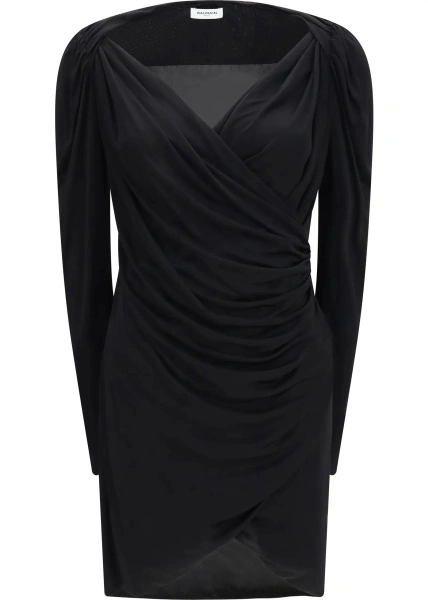 Rochie Balmain neagra din jerse