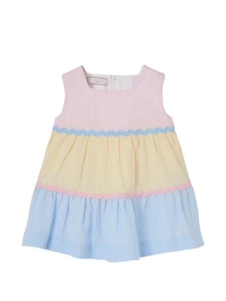 Rochie casual Paz Rodriguez galbena din acrilic si polyester