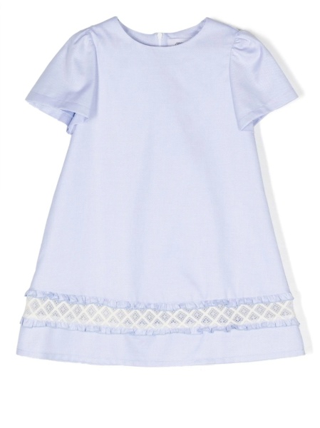 Rochie casual SIMONETTA albastra din bumbac si polyester