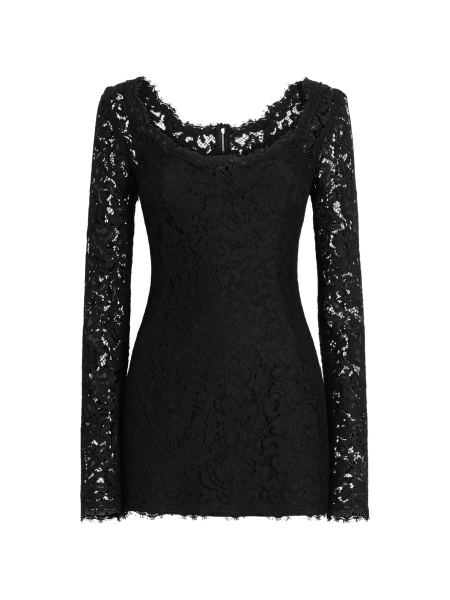 Rochie de ocazie Dolce & Gabbana neagra din bumbac si vascoza