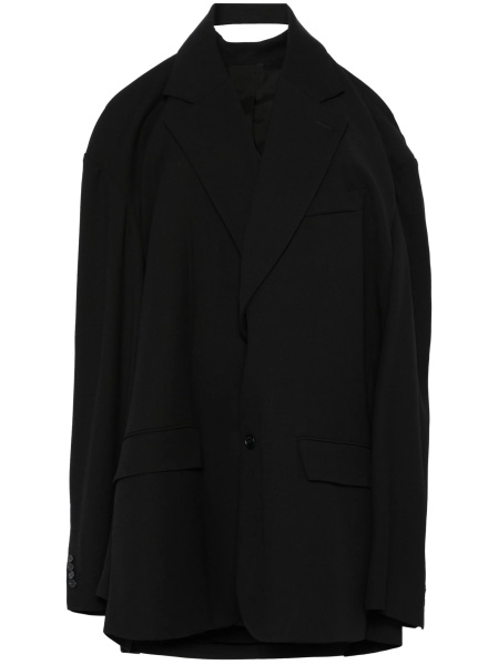 Rochie de zi Balenciaga neagra din vascoza si lana
