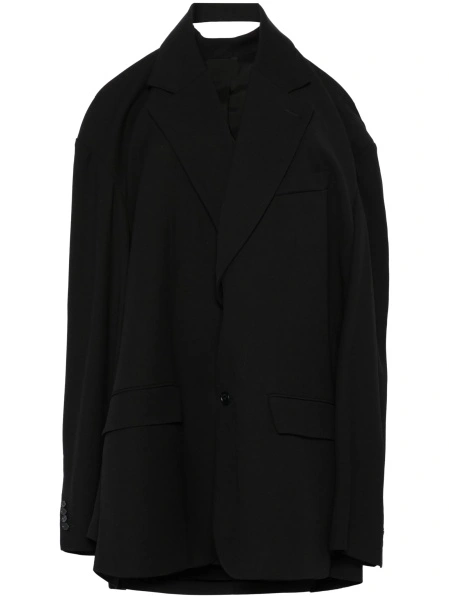 Rochie de zi Balenciaga neagra din vascoza si lana