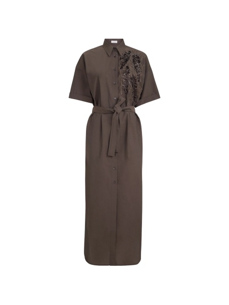 Rochie de zi Brunello Cucinelli maro
