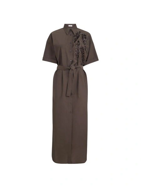Rochie de zi Brunello Cucinelli maro