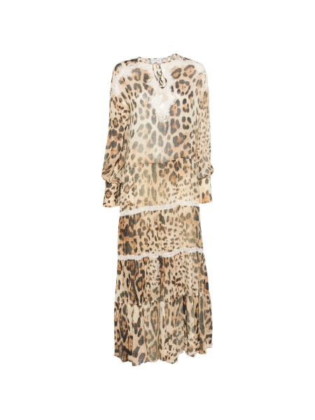 Rochie de zi Ermanno Scervino neutra din bumbac si vascoza