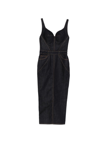 Rochie de zi Givenchy albastra din bumbac si spandex/elastan