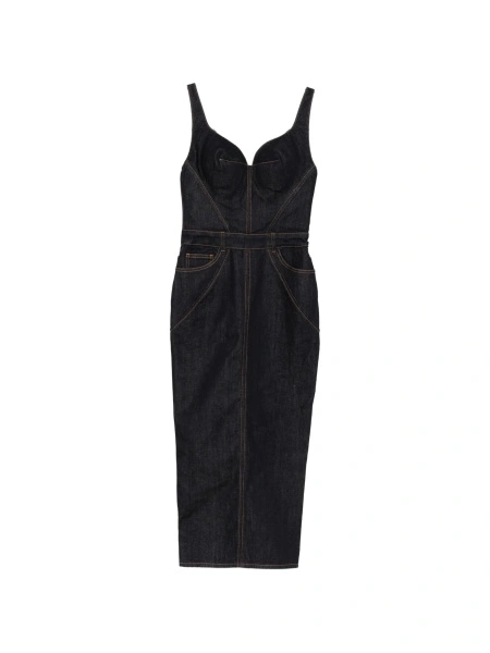 Rochie de zi Givenchy albastra din bumbac si spandex/elastan