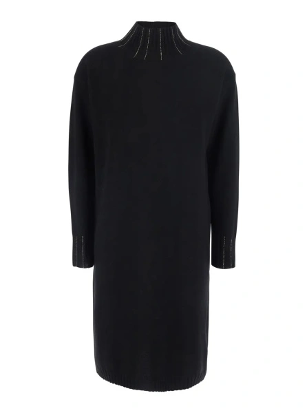 Rochie Fabiana Filippi neagra din lana si matase