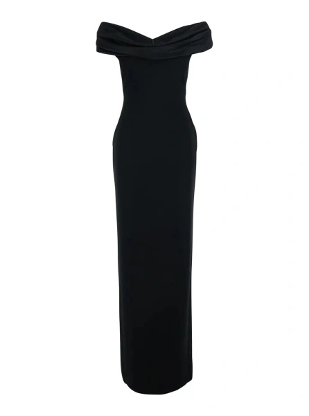 Rochie lunga SOLACE LONDON neagra 'Adele'
