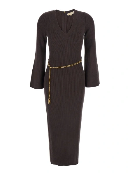 Rochie Michael Kors maro din lana