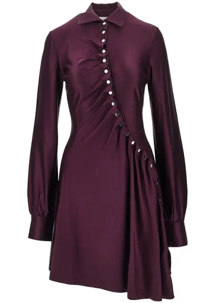 Rochie scurta RABANNE mov din jerse