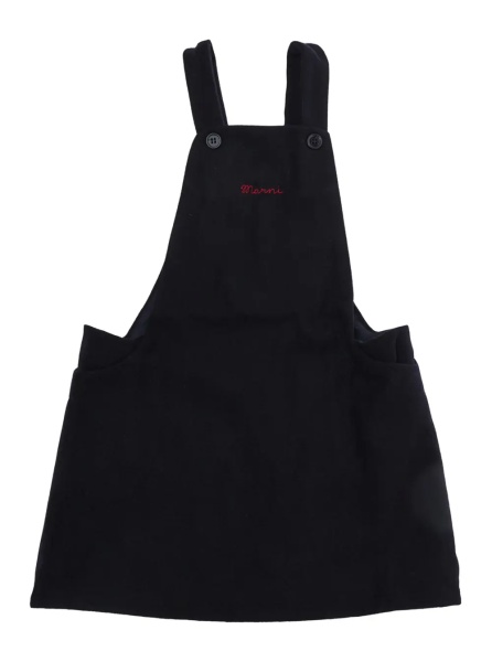Rochii Dress M01847M00XKMD339F0M862 with round neckline and long sleeves in blue wool and polyamide for Girl