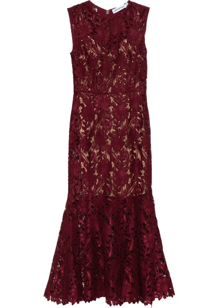 Rochii Guipure Lace Midi Dress