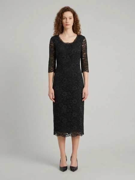 Rochii Lace Midi Sheath Dress