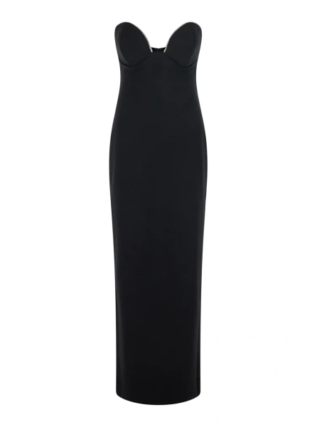 Rochii Maxi Sommer dress in black Tech Fabric for women
