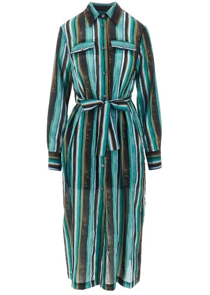 Rochii Printed muslin midi shirt dress