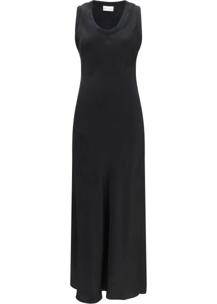 Rochii Sleeveless long fluid satin Dress