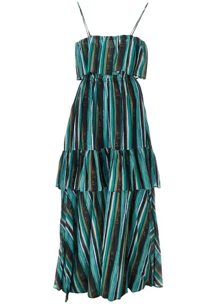 Rochii Striped print muslin maxi dress