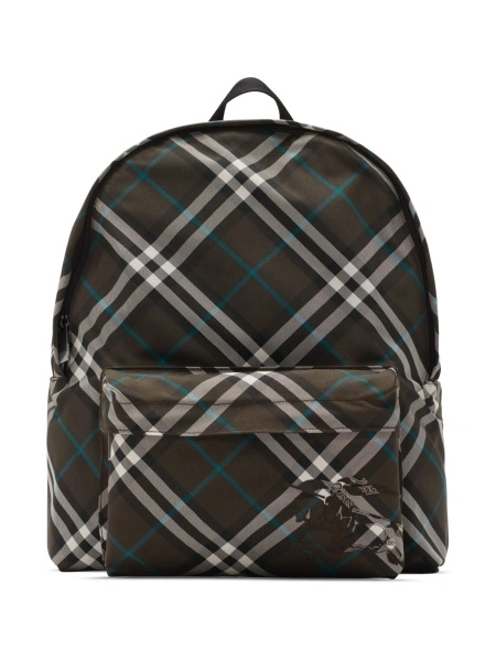 Rucsac Blauer vintage check verde din polyester si poliuretan