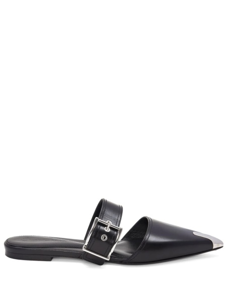 Saboti Alexander McQueen negri din piele