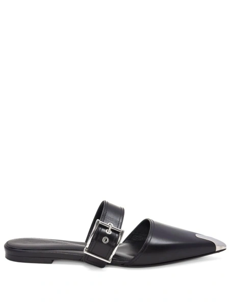 Saboti Alexander McQueen negri din piele