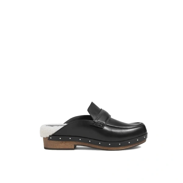 Saboti Brunello Cucinelli Leather Clogs Mules