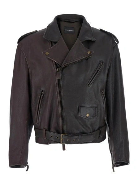 Sacou BLOUSON JACLET with cow leather and burgundy color for men