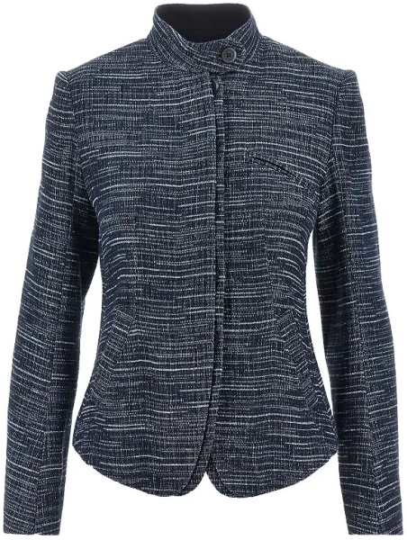 Sacou Denim-effect tweed jacket
