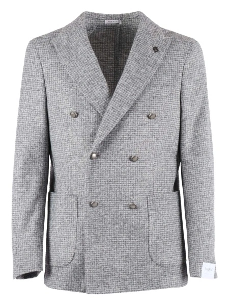 Sacou elegant BRERAS MILANO gri din lana si polyester