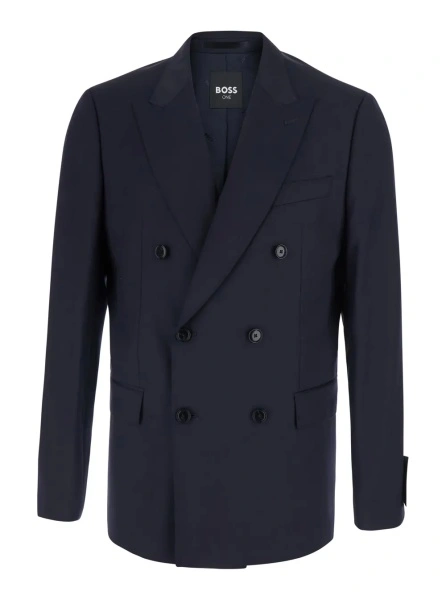 Sacou Hugo Boss albastru din lana