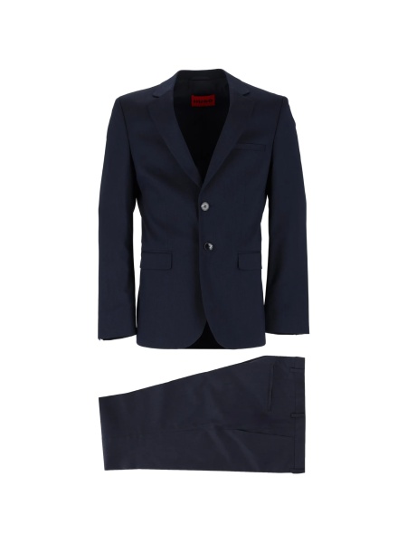Sacou Hugo Boss albastru din polyester si lana