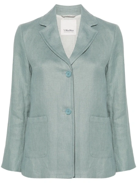 Sacou Max Mara albastru din in