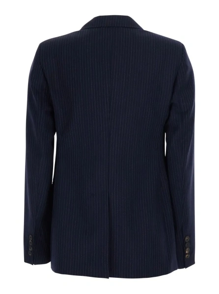 Sacou MaxMara Studio albastru din lana