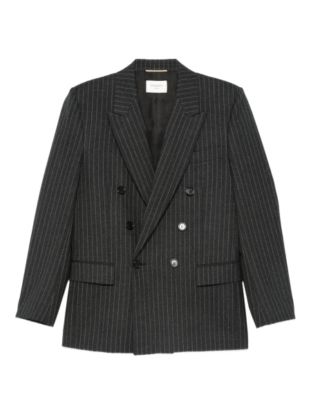 Sacou Saint Laurent gri din lana