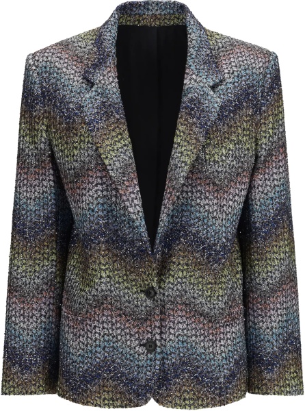 Sacou Single-breasted lamé viscose Blazer