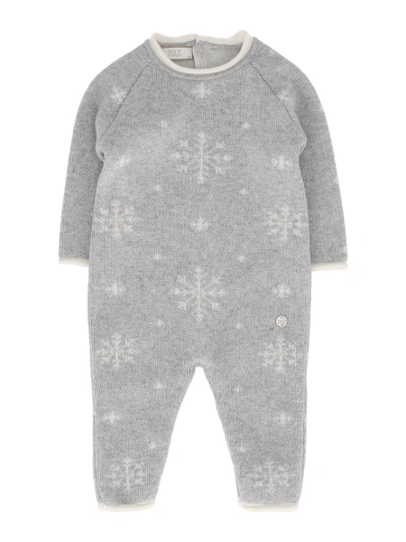 Salopete KNIT NEWBORN ROMPER "NEVE"