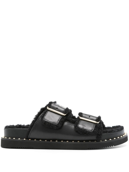 Sandale ASH negre din piele