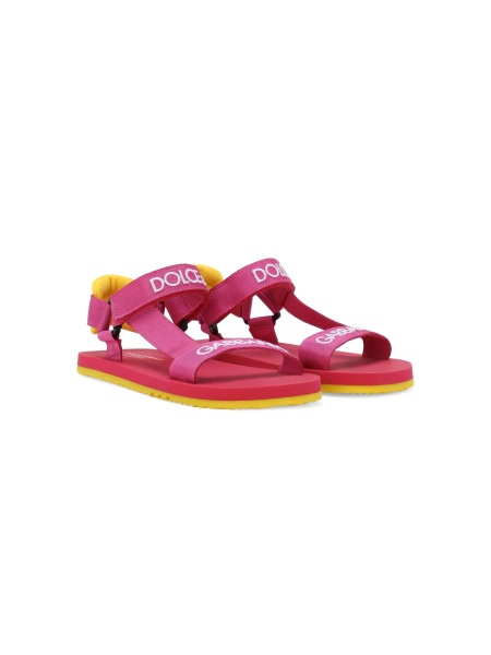 Sandale Dolce & Gabbana roz din vascoza si bumbac