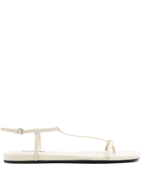 Sandale Jil Sander albe din piele