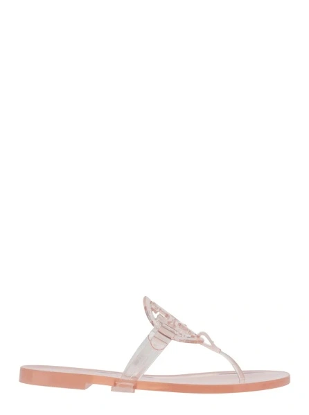 Sandale Pink Thong Sandals with Miller Logo Plate in TPU for Women