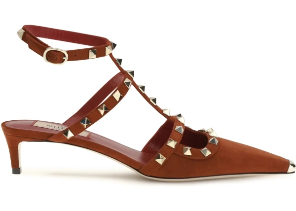 Sandale Rockstud kid leather Pumps