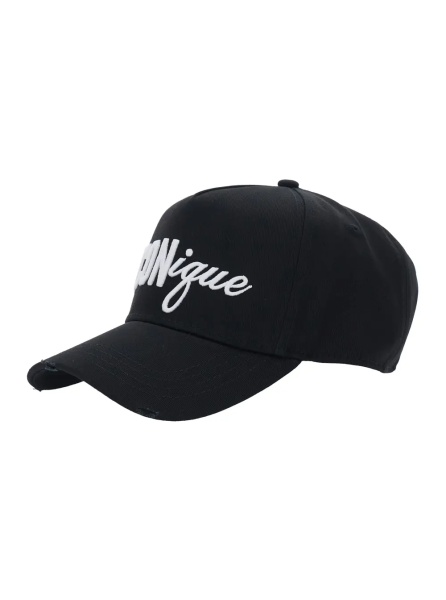 Sapca Black Baseball Cap with Front Embroidery in Cotton Man