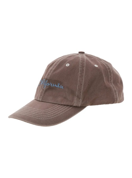 Sapca 'California' Brown Baseball Cap with Lettering on the Front in Cotton Man