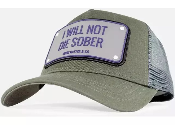Sapca I WILL NOT DIE SOBER RUBBER