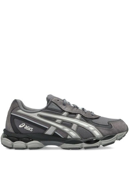 Sneakers ASICS gri din piele intoarsa