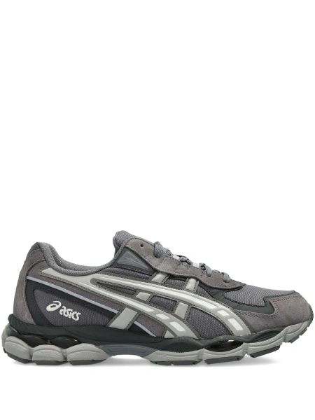 Sneakers ASICS gri din piele intoarsa